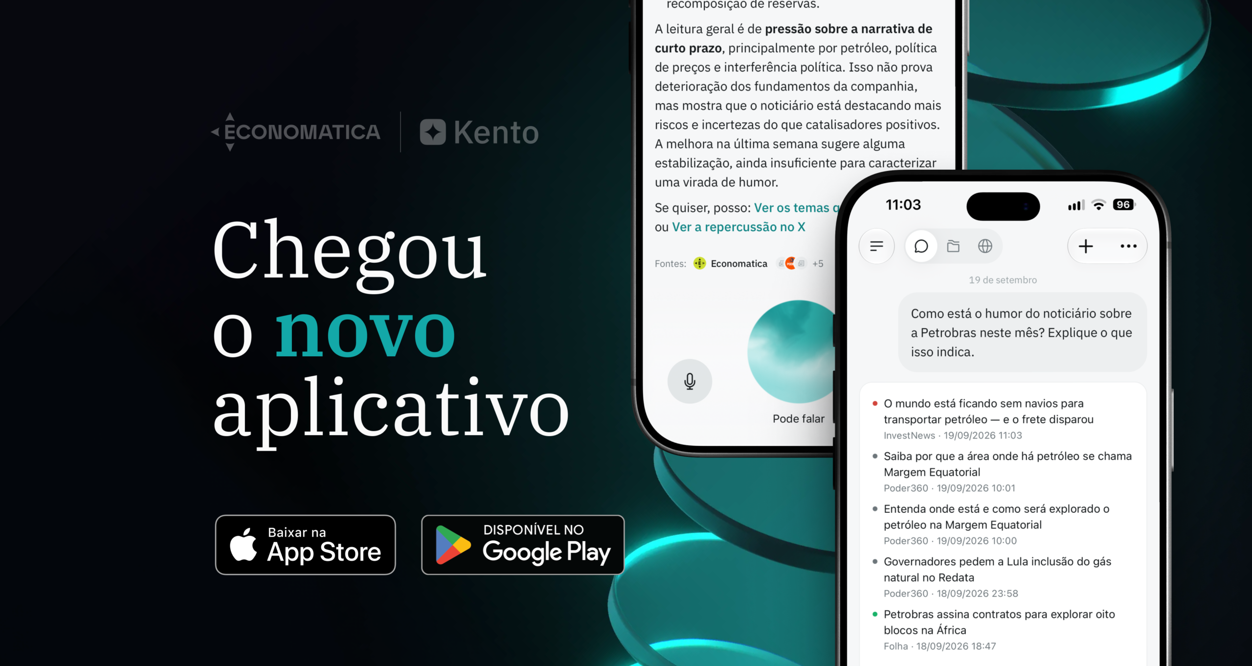 A inteligência da Economatica, agora ao alcance da sua voz